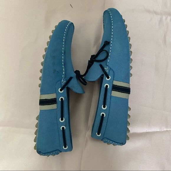 Mike Konos Blue Suede  Loafers Moccasins 11.5 main image 7